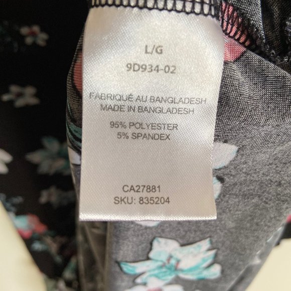 Large 2 Dye 4 Black with blue and pink flower casual summer dress - Picture 13 of 13